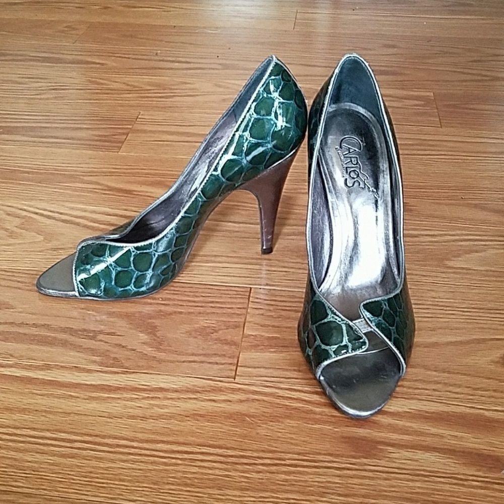 Carlos by Carlos Santana Green snake skin Sz. 8.5